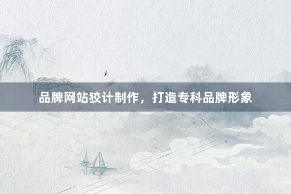 品牌网站狡计制作，打造专科品牌形象